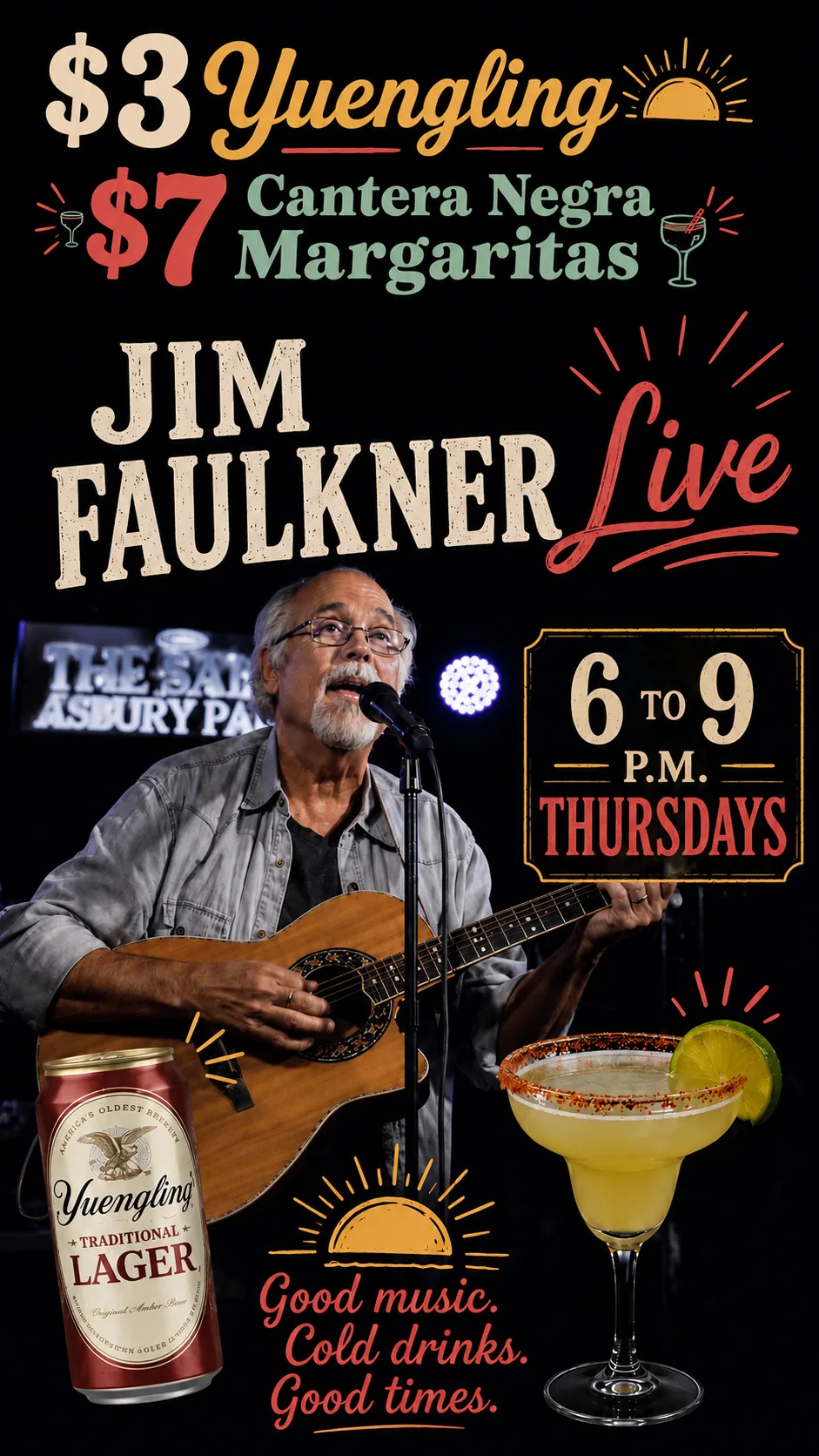 Jim Faulkner & Drink Specials